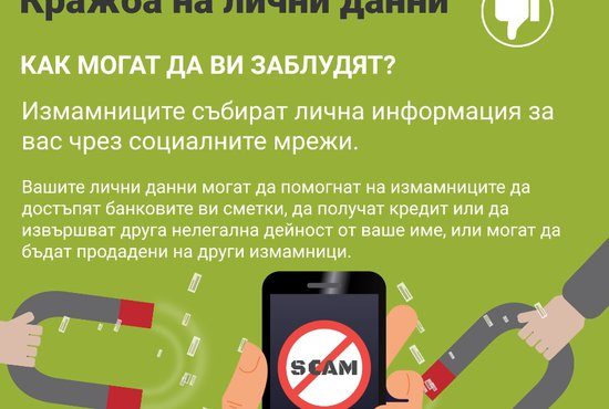 Информационна кампания срещу кибер-измамите: Кражба на лични данни чрез социалните мрежи/Personal data theft