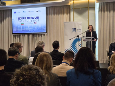 Деляна Иванова по време на ExploreUs, събитие на ИАНМСП