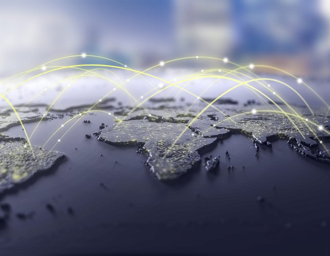 глобус с пресечни точки, идея за свързаност