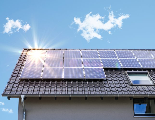 Photovoltaic panels on the roof